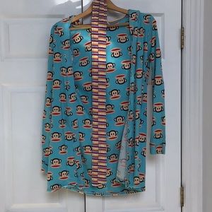 Paul Frank turquoise cotton hooded robe